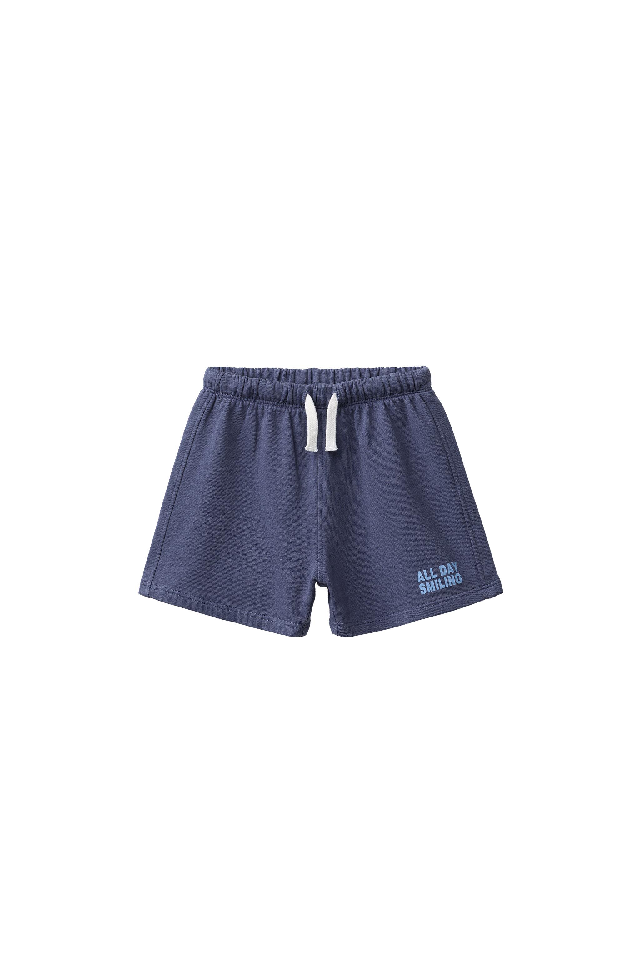 PLUSH TEXT SHORTS - Mid-blue | ZARA Canada