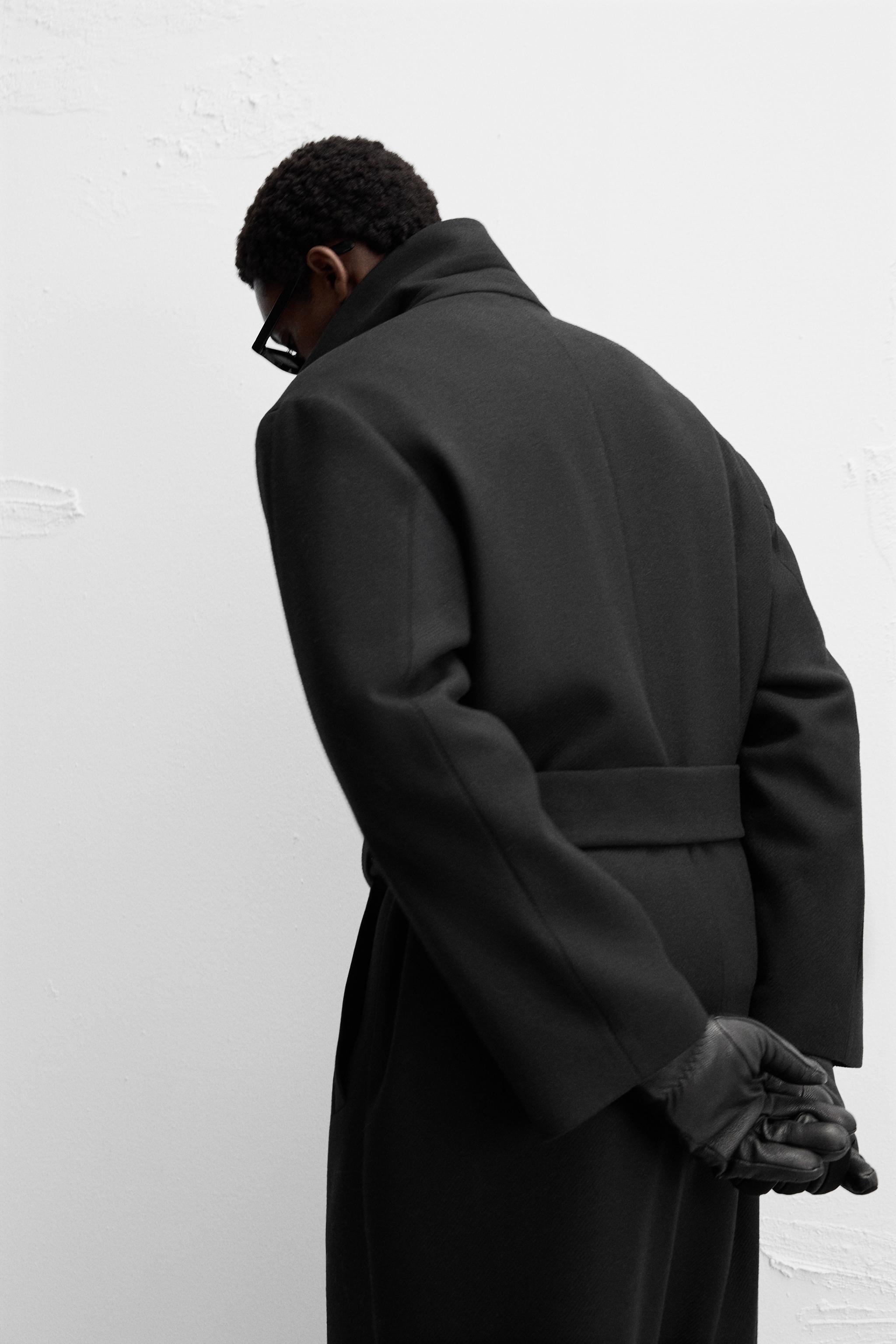 ベルト ダブルブレストコート - ブラック | ZARA Japan / 日本