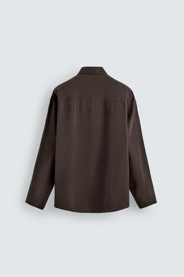 CHEMISE FLUIDE DOUCE - Marron de Zara - Image 6