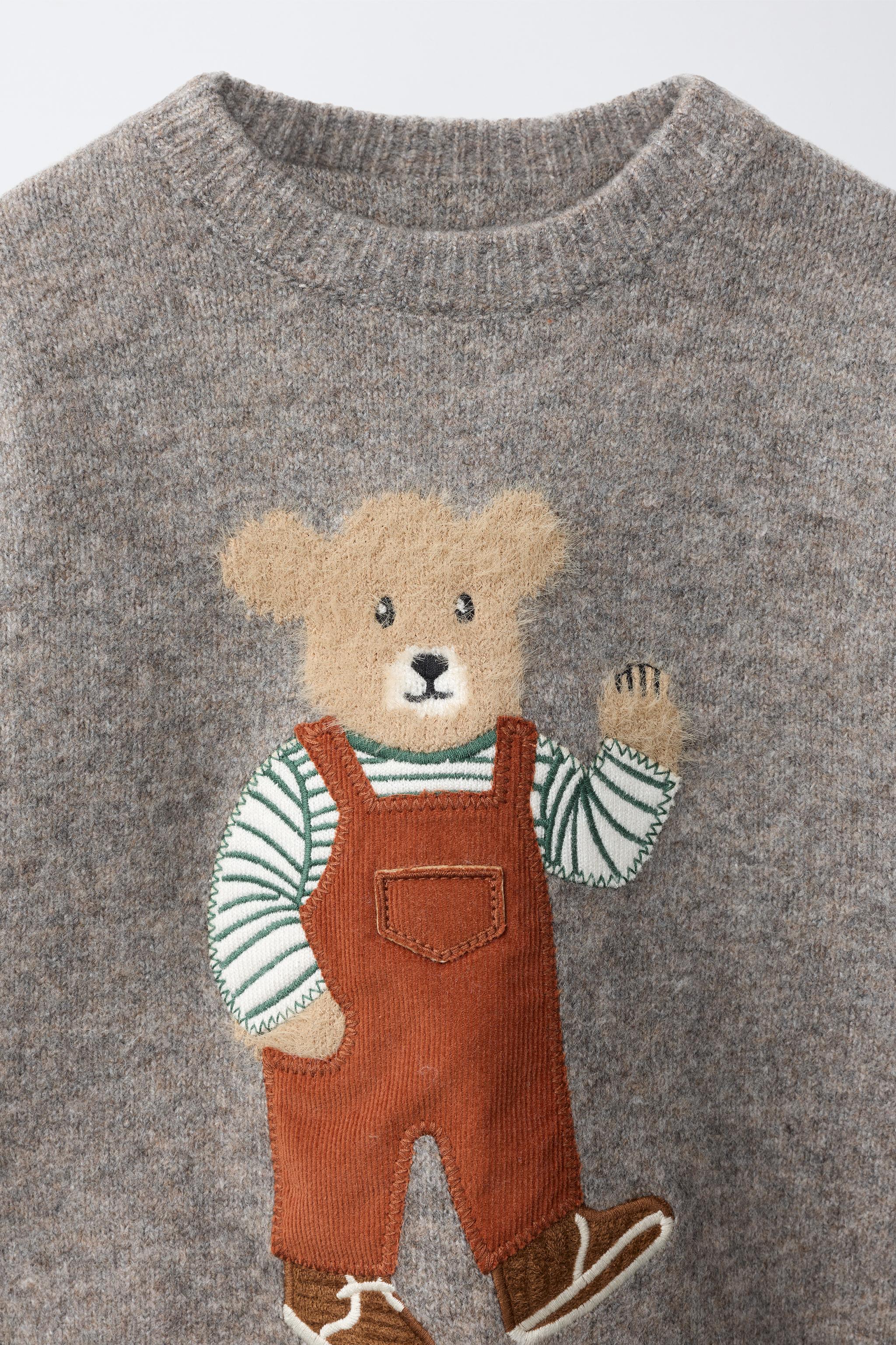 EMBROIDERED BEAR KNIT JUMPER
