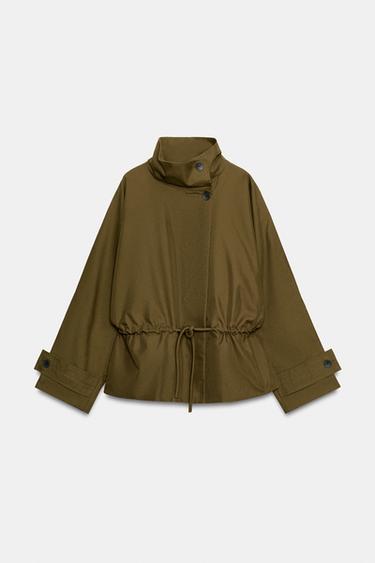 ZW COLLECTION OVERSIZED PARKA - Olive green by Zara