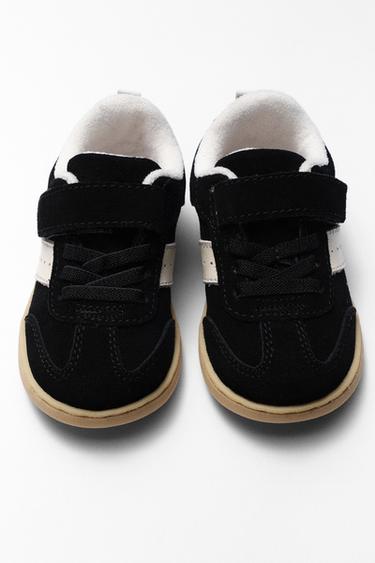 LEATHER BAREFOOT SNEAKERS - Black by Zara
