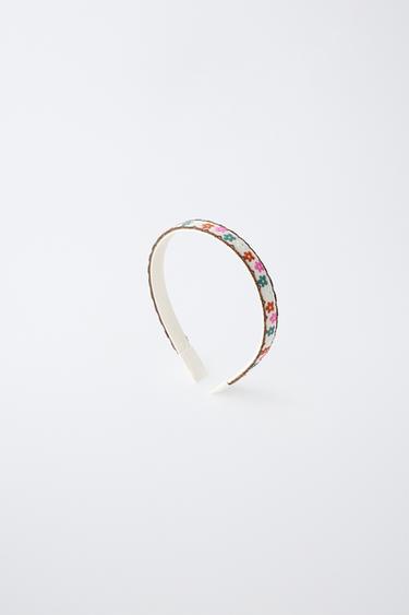 PACK OF TWO EMBROIDERED HEADBANDS - Multicoloured by Zara