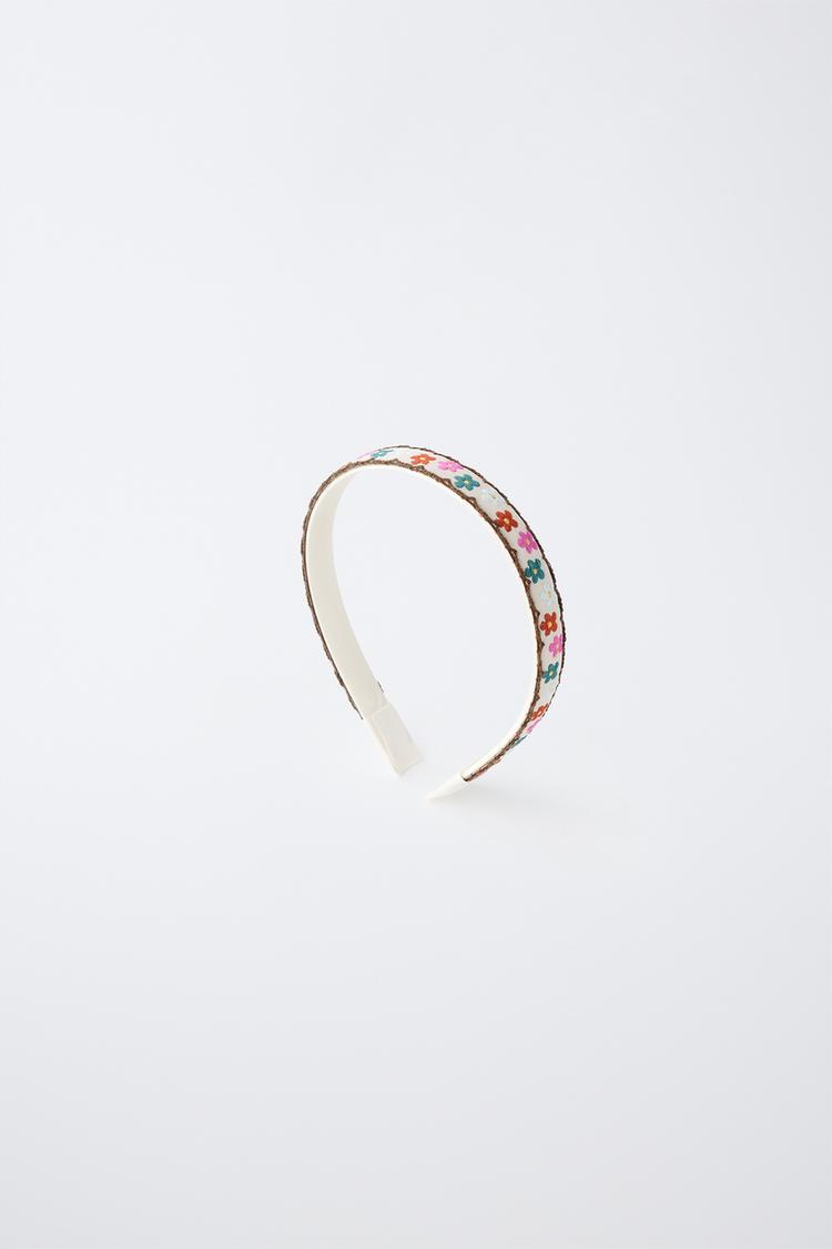 TWO-PACK OF EMBROIDERED HEADBANDS — Multicolored