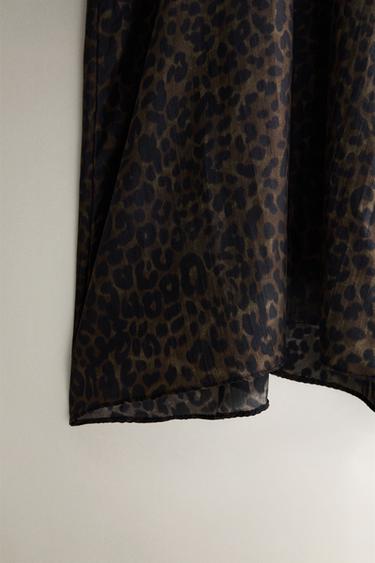 ROBE KAFTAN PLAGE IMPRIMÉ ANIMAL - Leopard de Zara - Image 4