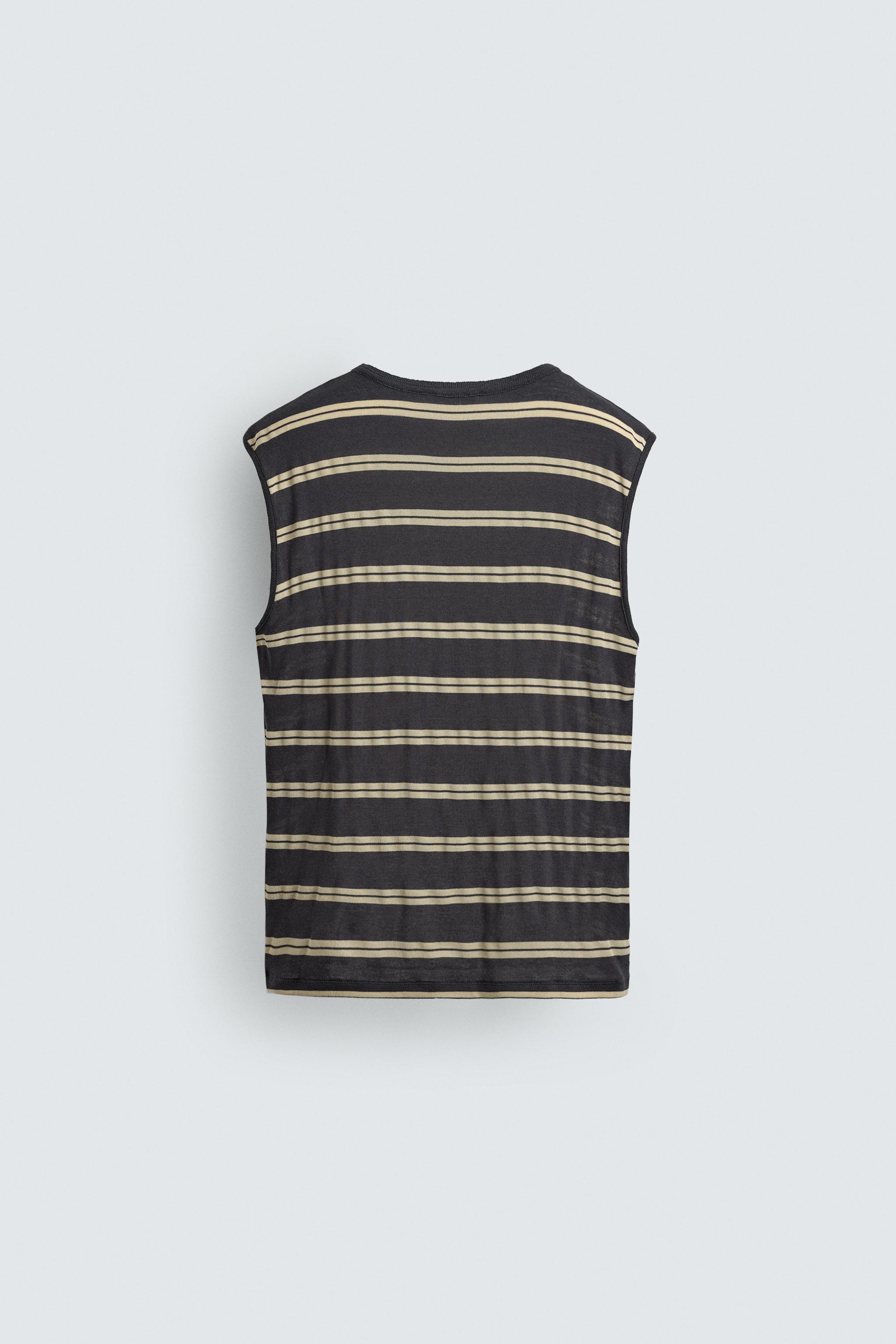 STRIPED JACQUARD TANK TOP