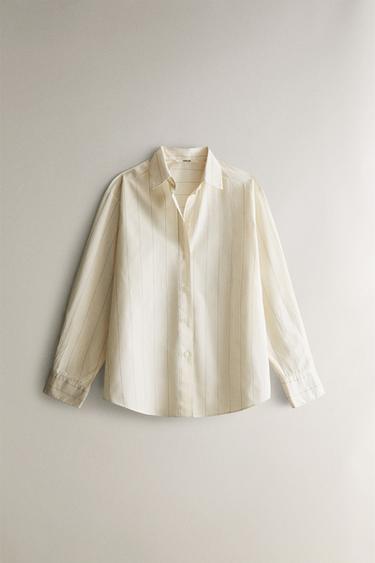STRIPED SHIRT - Ecru by Zara