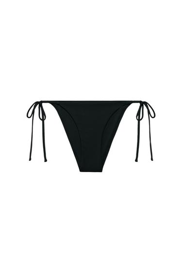 TIE-SIDE BIKINI BOTTOMS - Black by Zara