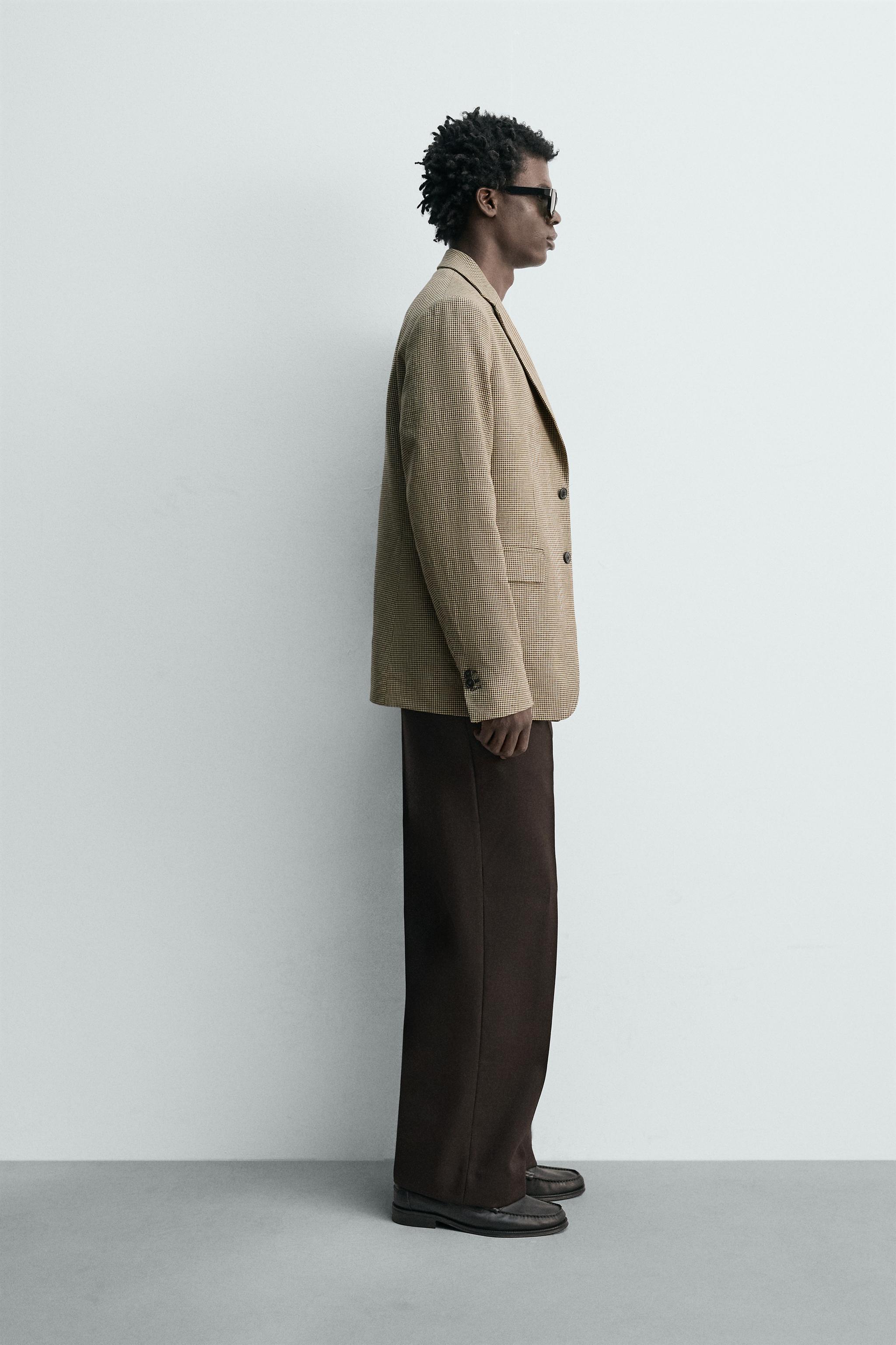 VESTE LIN - COTON PIED-DE-POULE