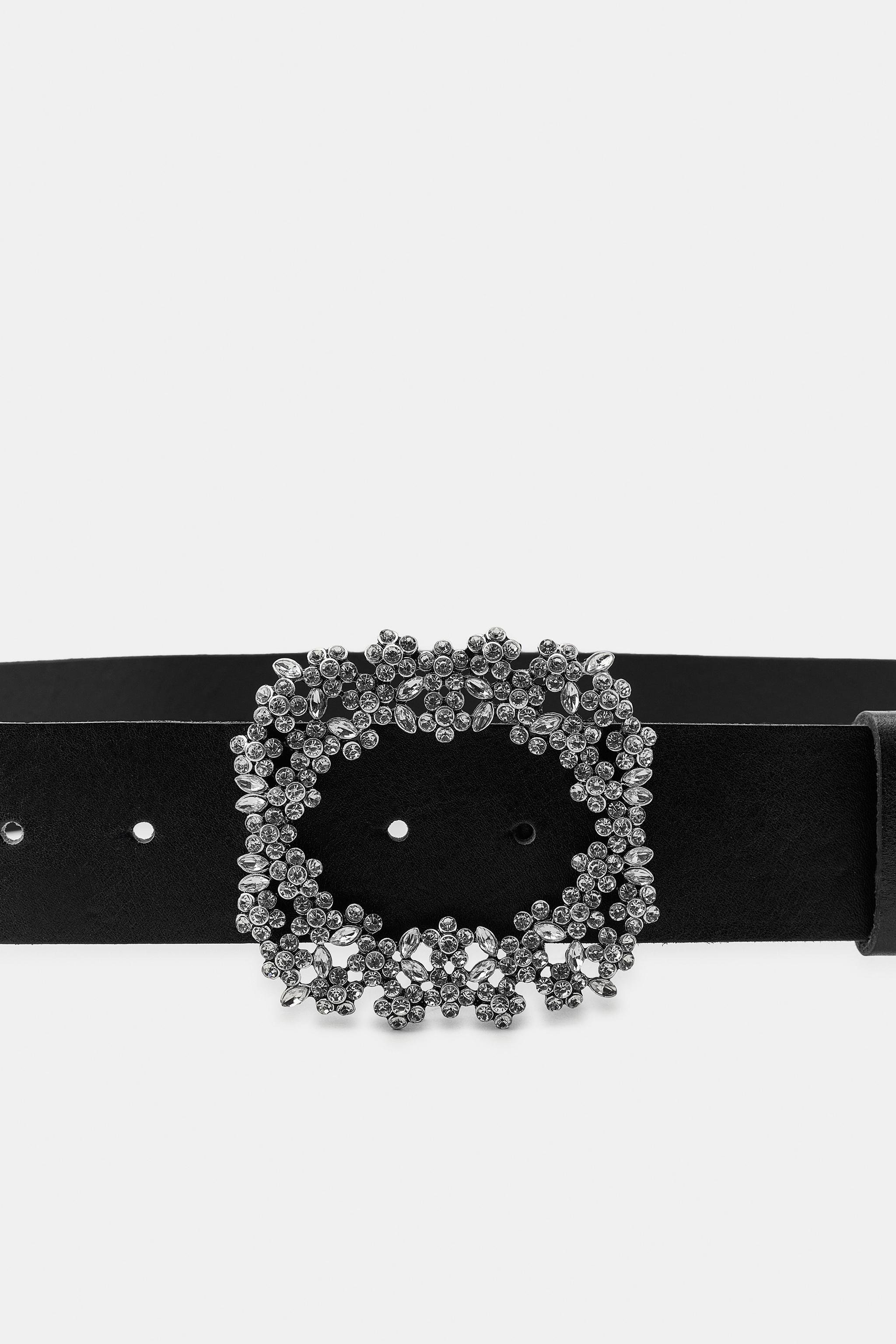 JEWEL BUCKLE BELT - Black | ZARA Australia