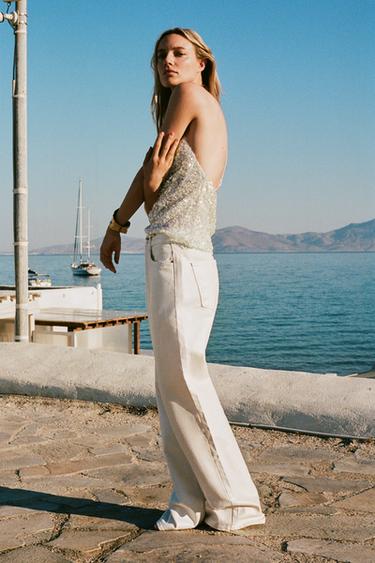 TOP HALTER À SEQUINS - 109 de Zara - Image 2