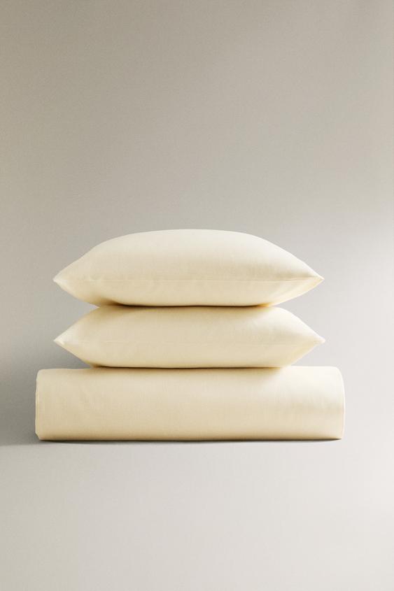 COTTON AND LINEN BED LINEN ZARA Turkey