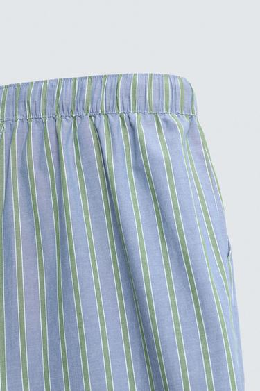 STRIPED OVERSIZE FIT TROUSERS - Blue by Zara - Image 9