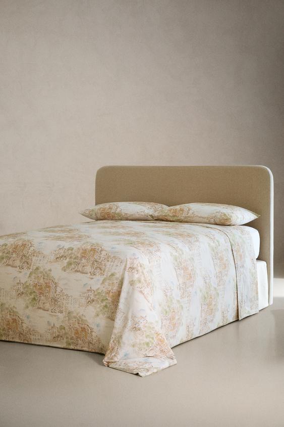 HOUSSE DE COUETTE COTON PAYSAGE - Beige de Zara - Image 1