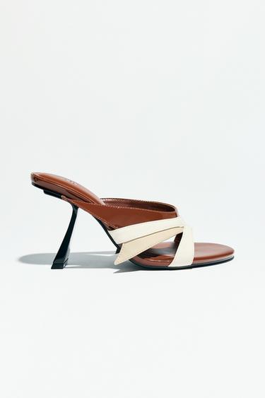 SANDALIA TACÓN ASIMÉTRICO - Multicolor de Zara