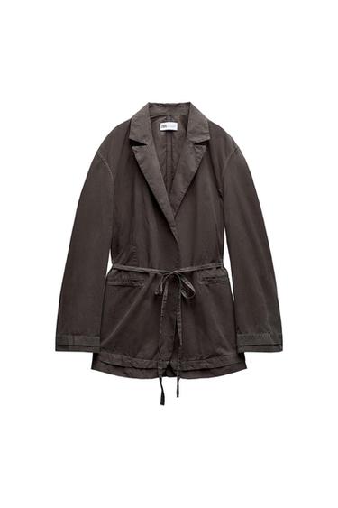 OVERSIZE POPLIN BLAZER