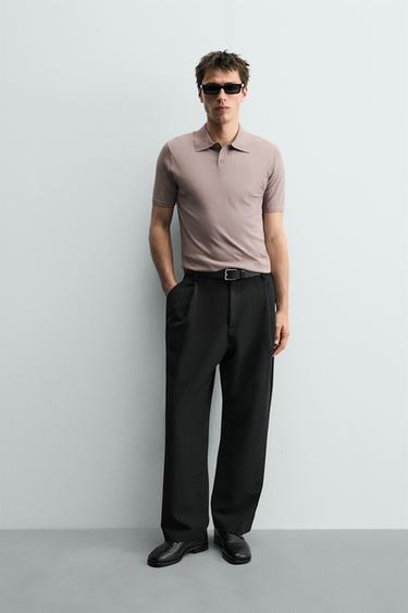 POLO REGULAR FIT ESTRUCTURA - Beige de Zara - Imagen 0