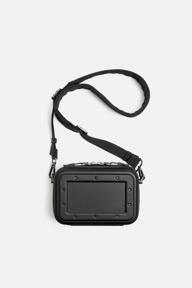 Zara BOX CROSSBODY BAG - Black - Image 0