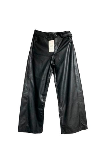 FAUX LEATHER TROUSERS