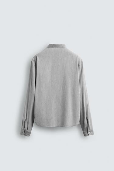 CHEMISE À RAYURES - Gris / Bleu de Zara - Image 7