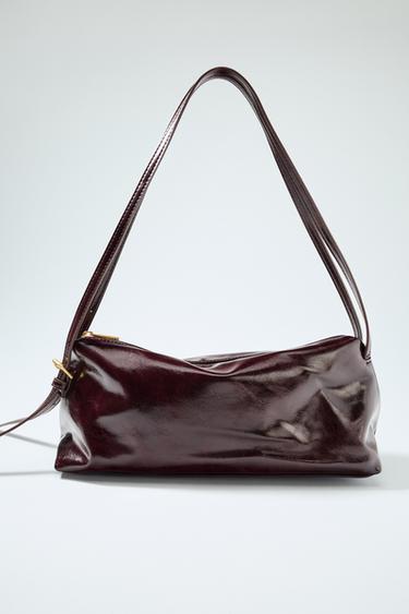 Zara SHOULDER BAG WITH BUCKLE DETAIL - Brown