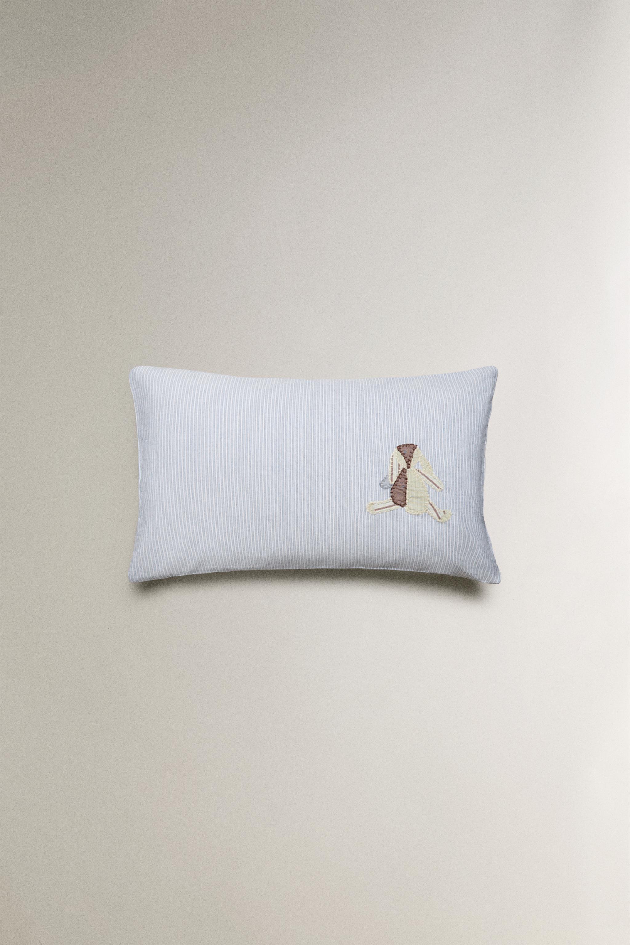 KIDS' COTTON RABBIT PILLOWCASE