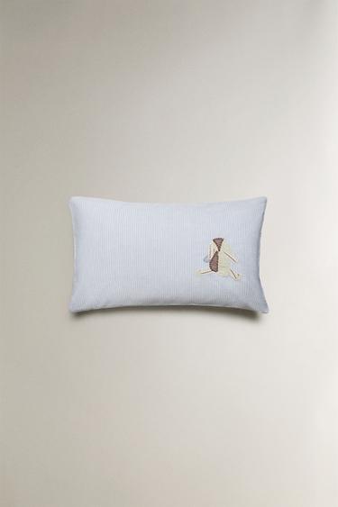 TAIE D’OREILLER ENFANT COTON LAPIN - Bleu de Zara - Image 2