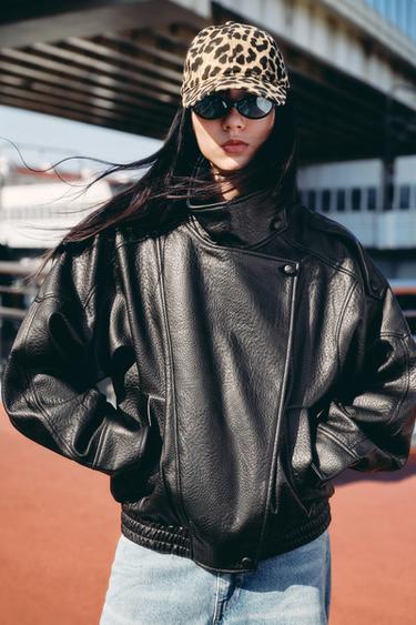 FAUX LEATHER JACKET - Black by Zara