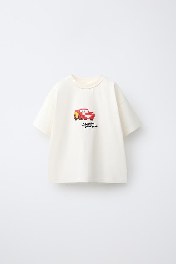CARS LIGHTNING MCQUEEN © DISNEY/PIXAR EMBROIDERED T-SHIRT - Oyster-white de Zara - Imagen 0