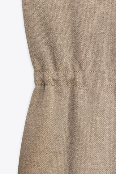 BUTTONED TWILL WAISTCOAT - Beige by Zara - Image 7