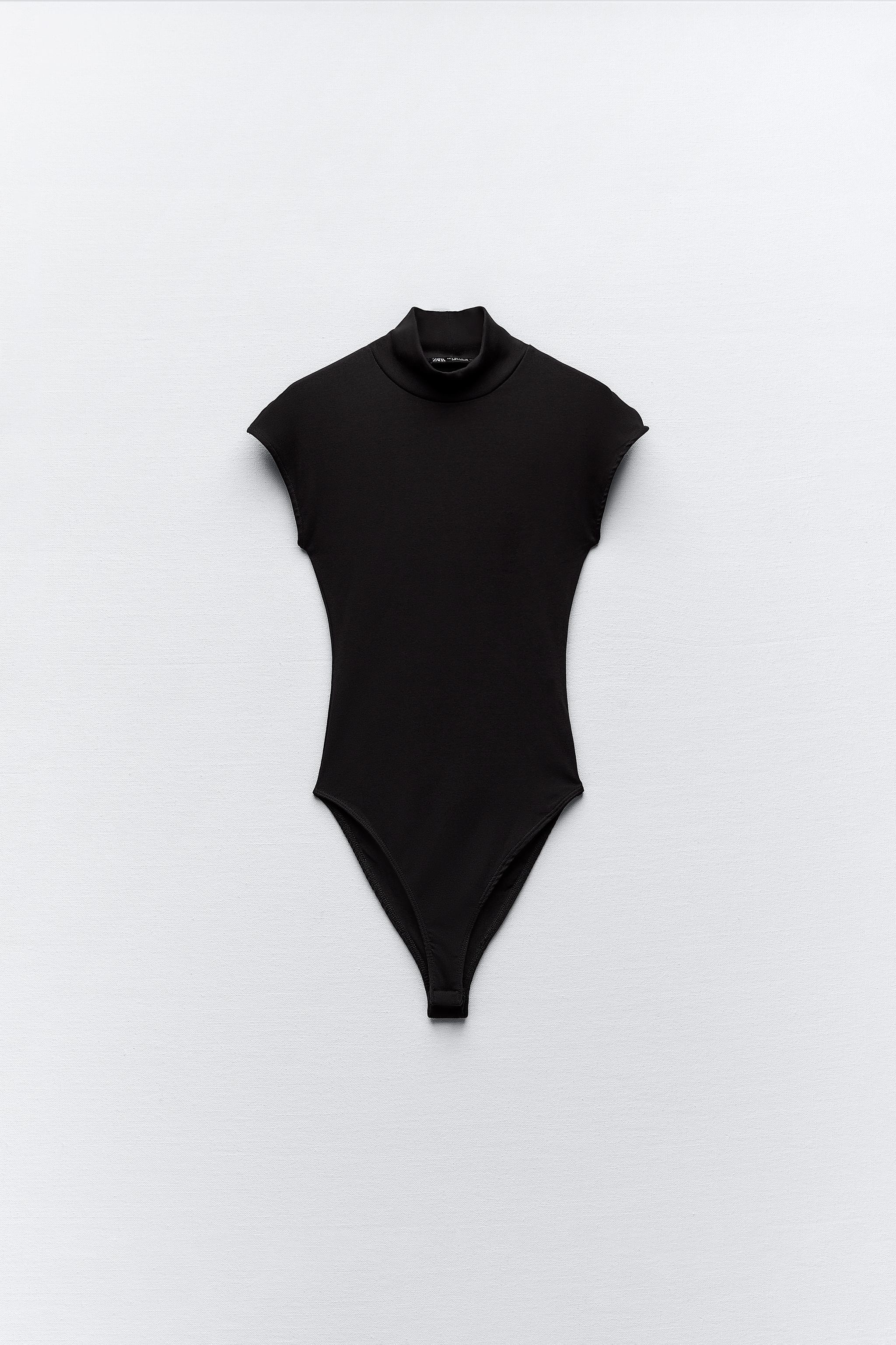 Sleeveless Turtleneck Bodysuit - Black