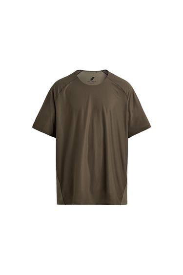 CAMISETA TÉCNICA ESTRUCTURA COLOR BLOCK - Verde medio de Zara