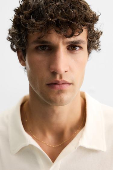 TEXTURED POLO SHIRT - Oyster-white by Zara - Image 5