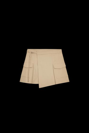 Zara CARGO SKORT - Light camel - Image 0