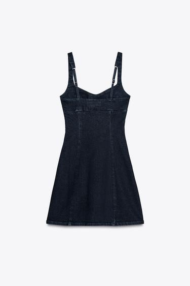 Z1975 STRAPPY DENIM MINI DRESS - Blue by Zara - Image 6