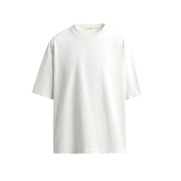 Zara WASHED HEAVYWEIGHT T-SHIRT - Oyster-white