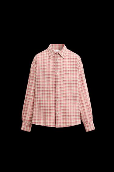 CHECK SHIRT - Pink by Zara - Image 0