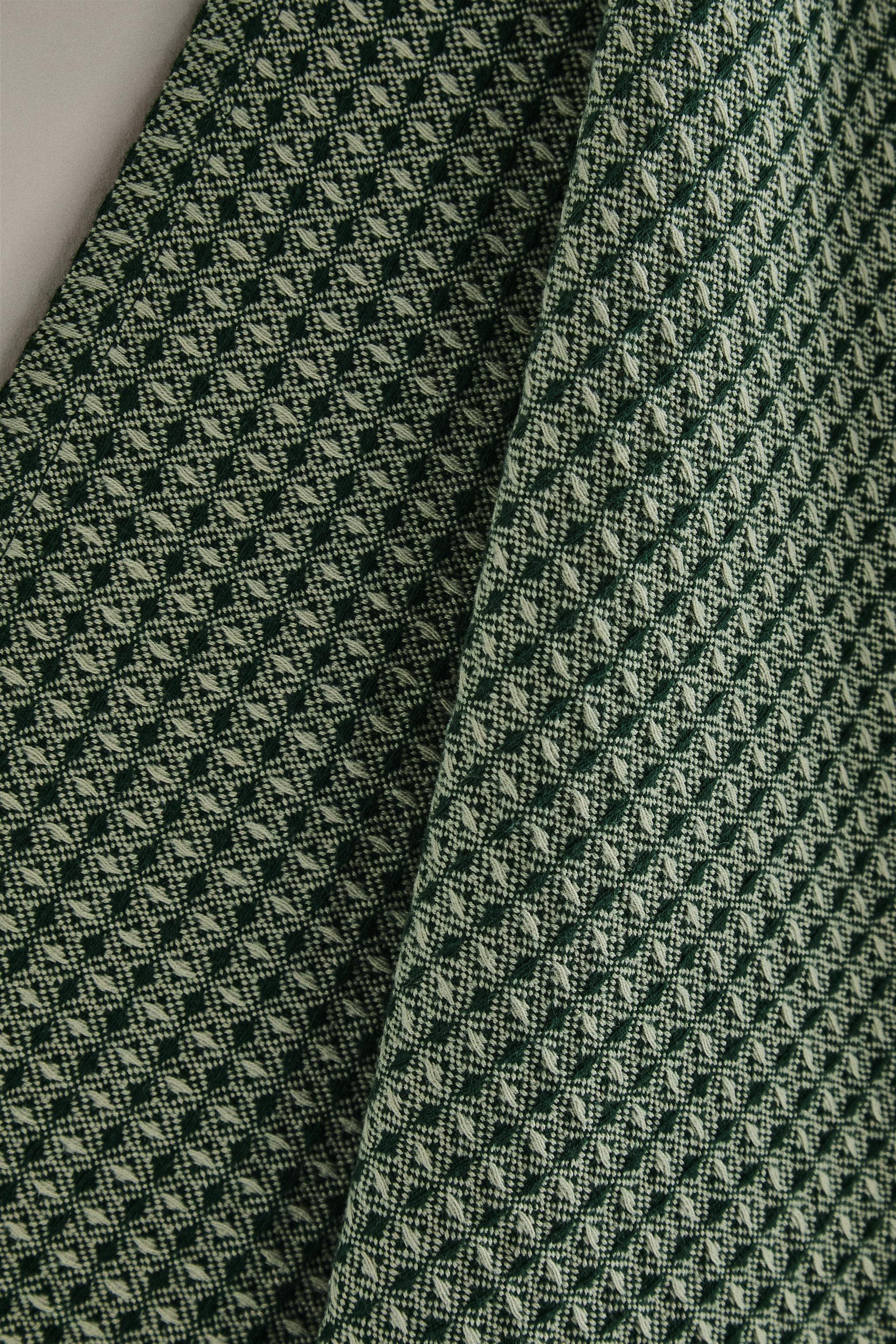 CHRISTMAS WAFFLE-KNIT COTTON KITCHEN TOWEL