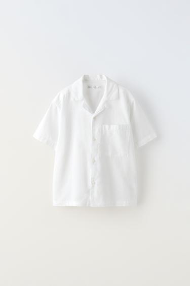 COTTON AND LINEN SHIRT - White by Zara - Image 0