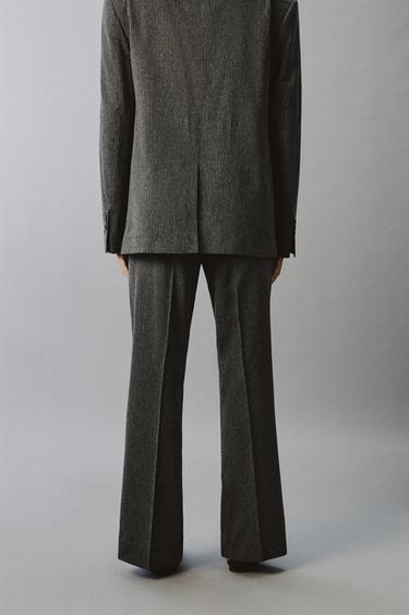 PANTALON DE COSTUME À RAYURES - Gris de Zara - Image 2