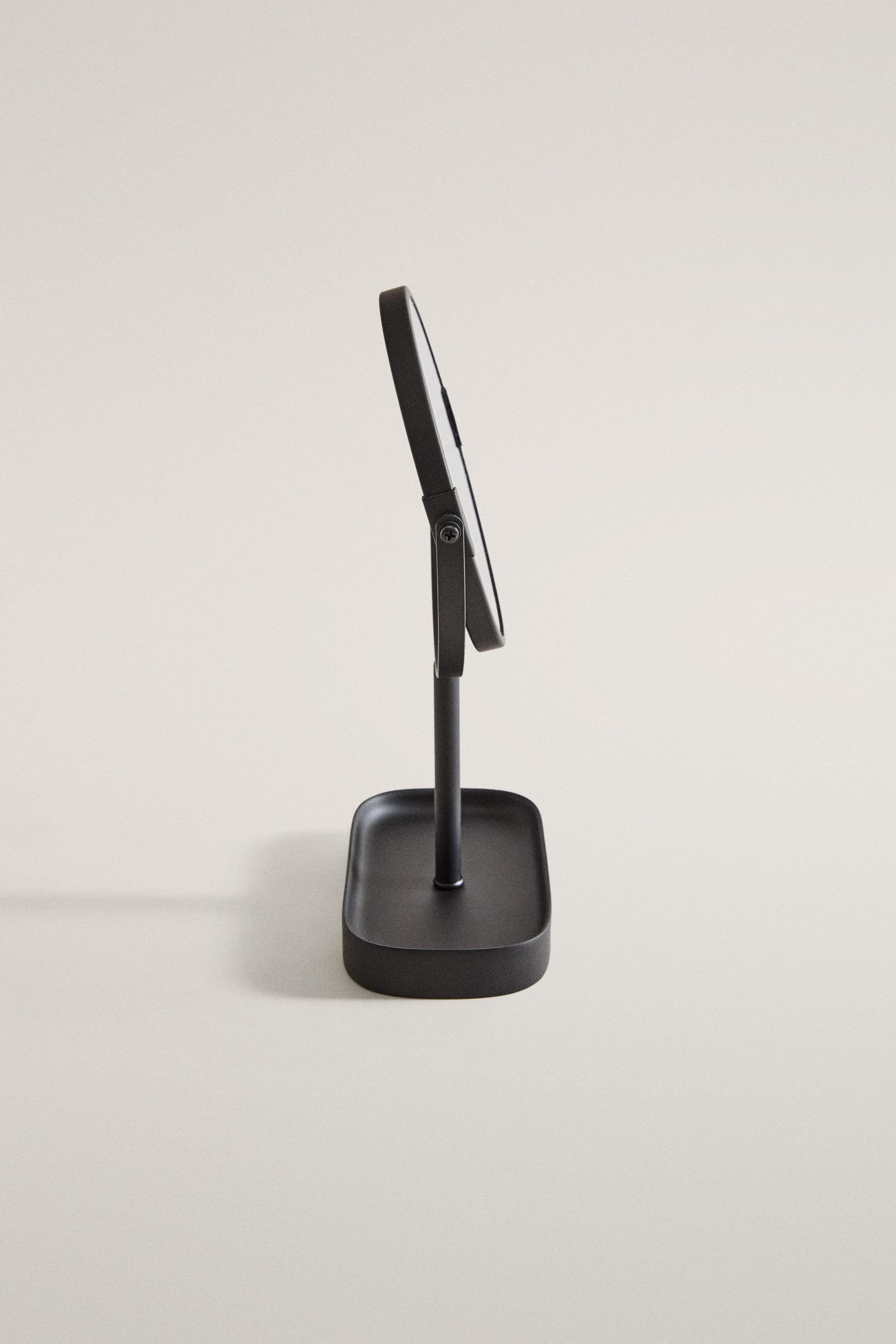 BLACK RESIN VANITY MIRROR
