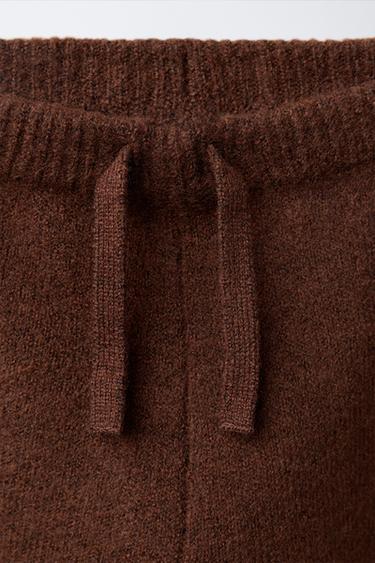 EMBROIDERED DUCK KNIT JOGGERS - Brown by Zara - Image 2