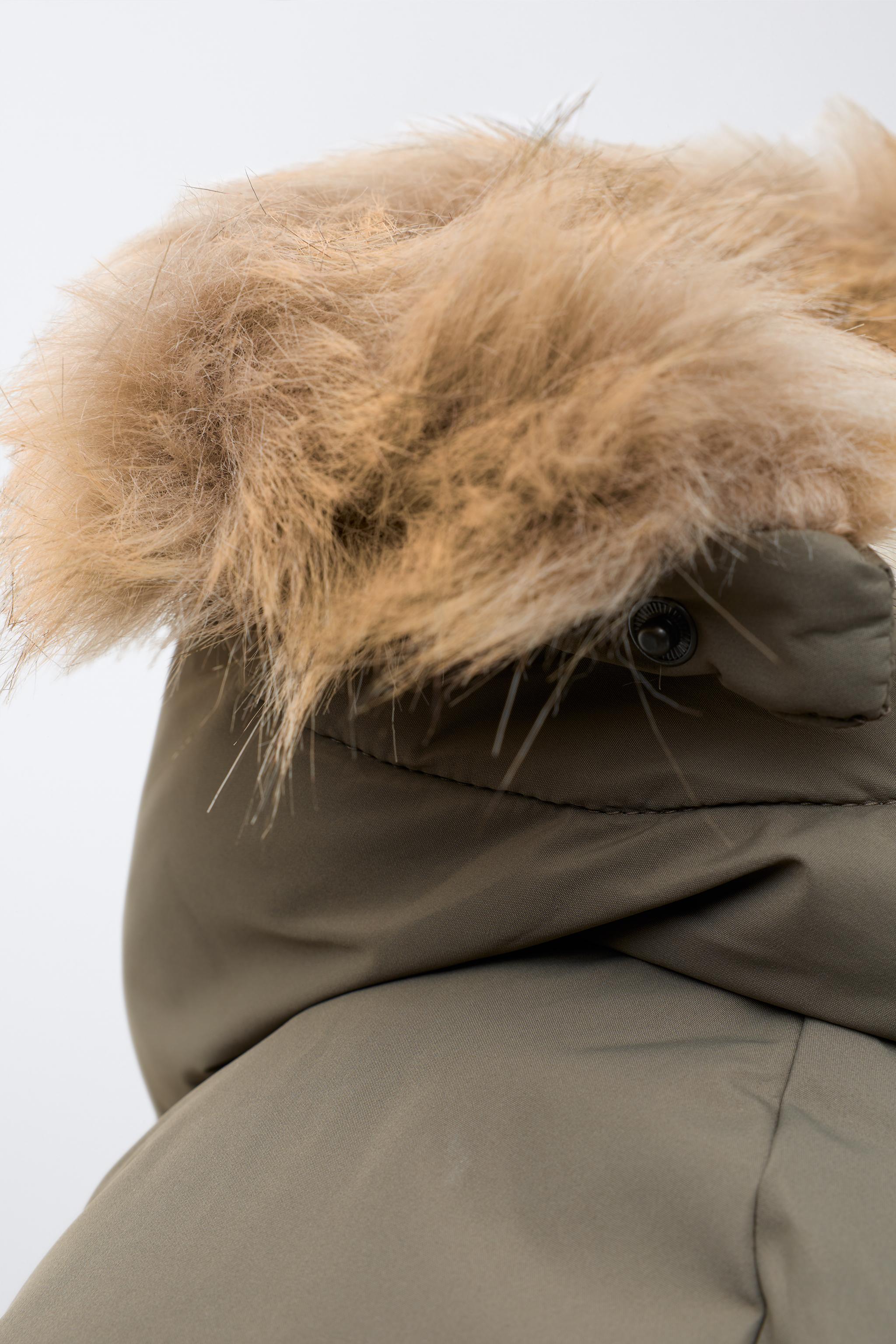 LONG DOWN FEATHER WATER REPELLENT AND WIND RESISTANT PUFFER COAT