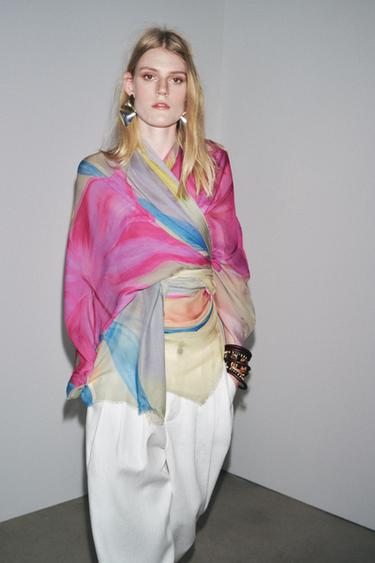 FOULARD IMPRIMÉ MODAL - Multicolore de Zara - Image 1