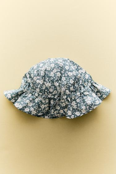 BOB DE PLAGE ENFANT FLEURS TROPICALES - Écru / Vert de Zara - Image 5