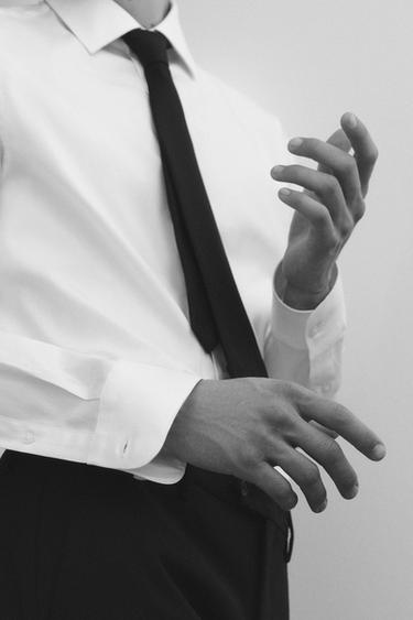 レギュラーフィットシャツホワイトZaraのレギュラーフィットシャツ - ホワイト 