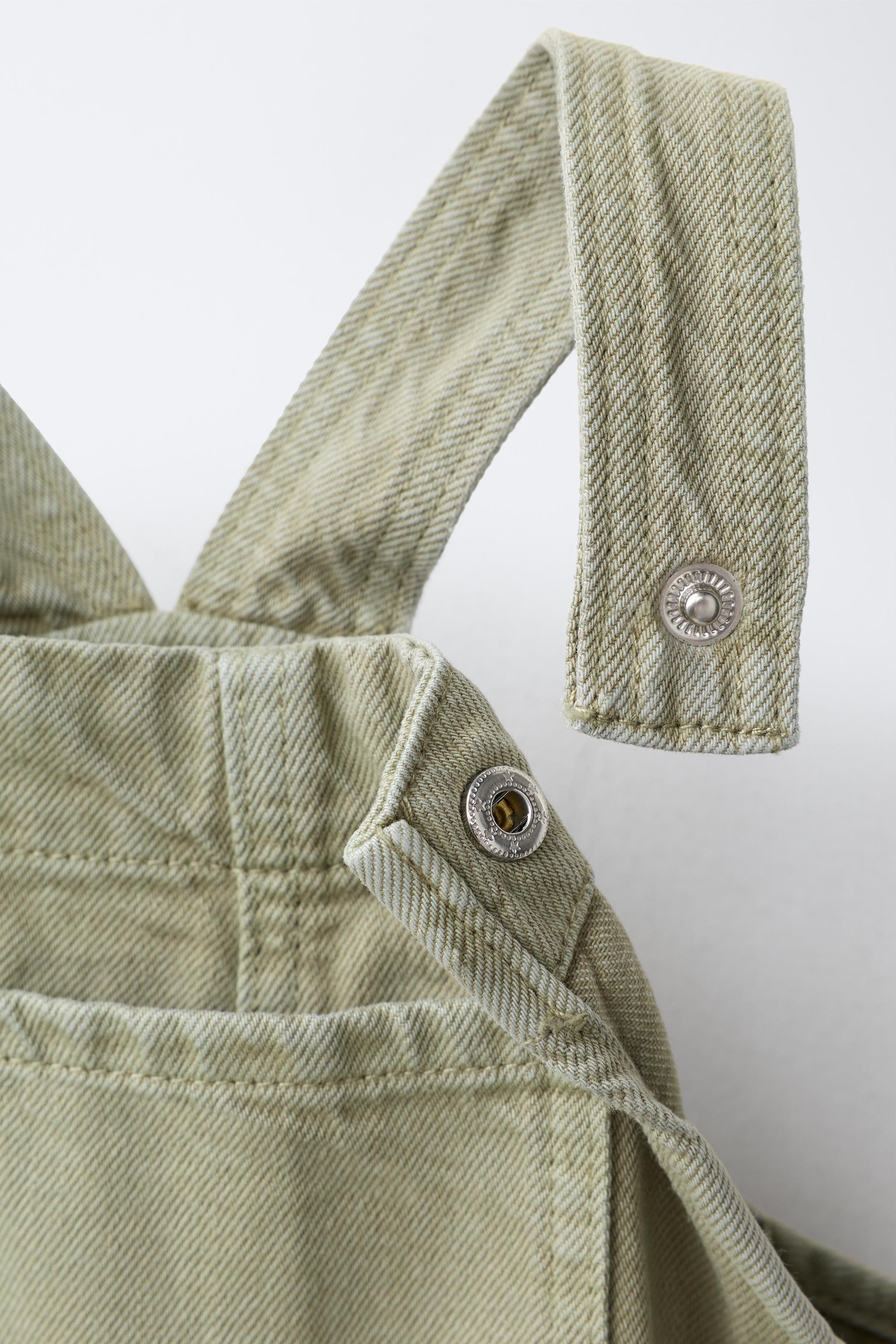Детские комбинезоны Zara SOLID TWILL LONG JUMPSUIT — фото 3