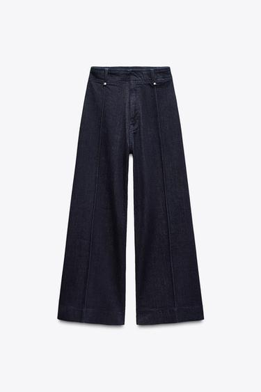 ZW COLLECTION WIDE-LEG HIGH-WAIST JEANS - Blue by Zara