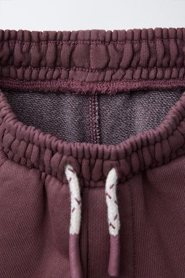 JOGGING TROUSERS WITH LABEL - Plum by Zara - Image 2