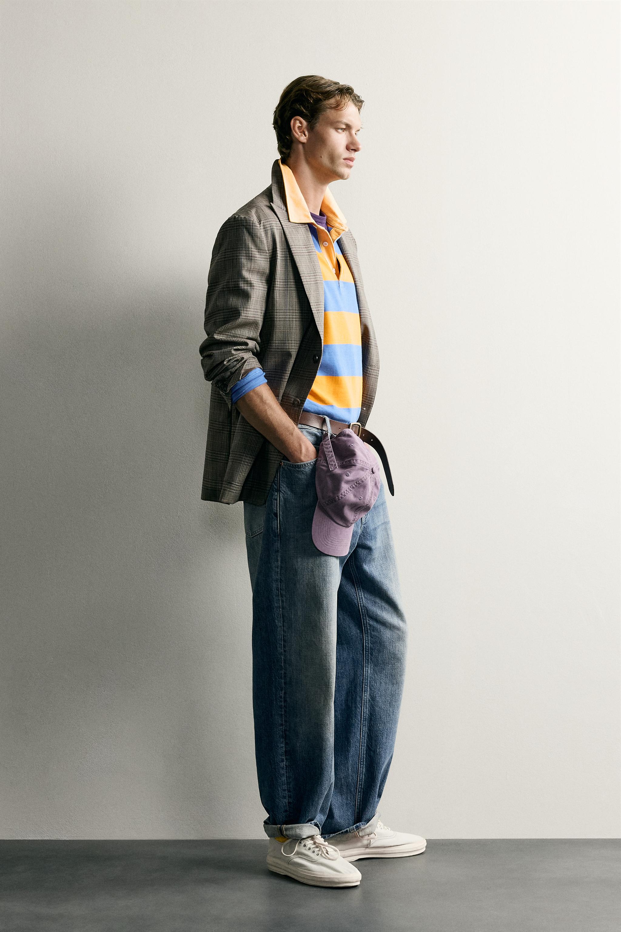 100% WOOL RELAXED FIT PLAID BLAZER
